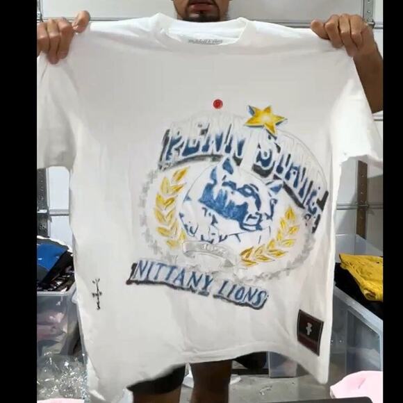 Cactus Jack by Travis Scott x Mitchell & Ness Penn State University Tee New Rare - Picture 4 of 5